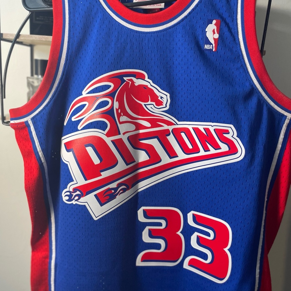Detroit Pistons, Grant Hill classic jersey.